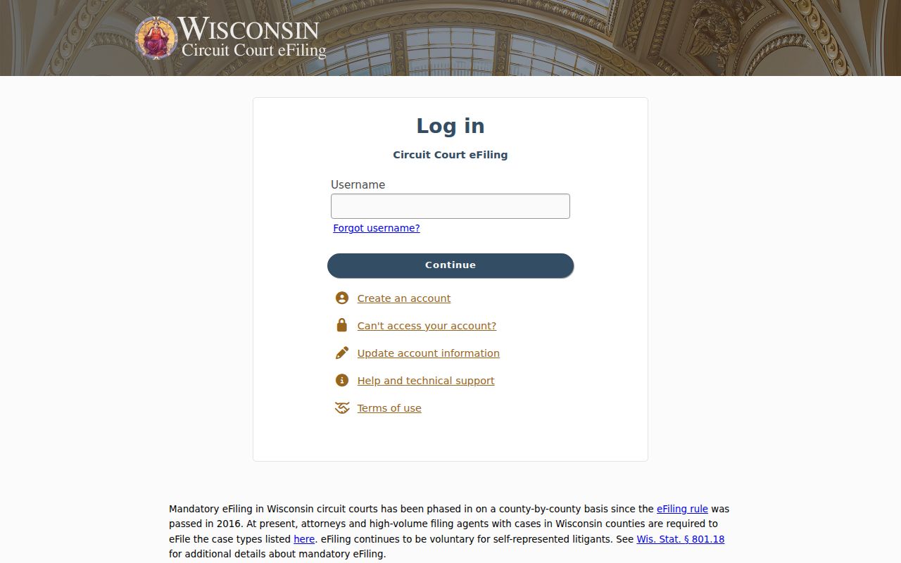 Clark County docket search eFiling portal