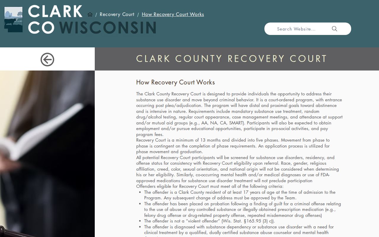 Clark County criminal docket Recovery Court phases