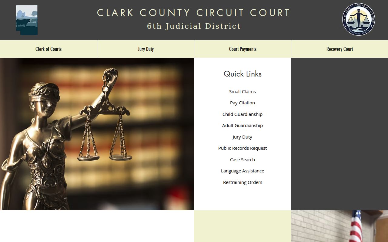 Clark County court docket circuit court information page