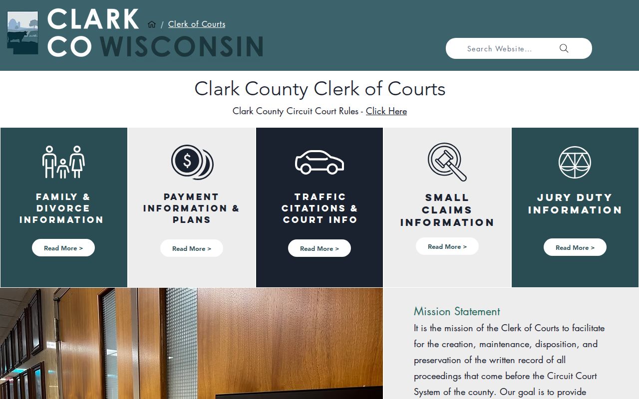 Clark County court docket Clerk of Courts contact page